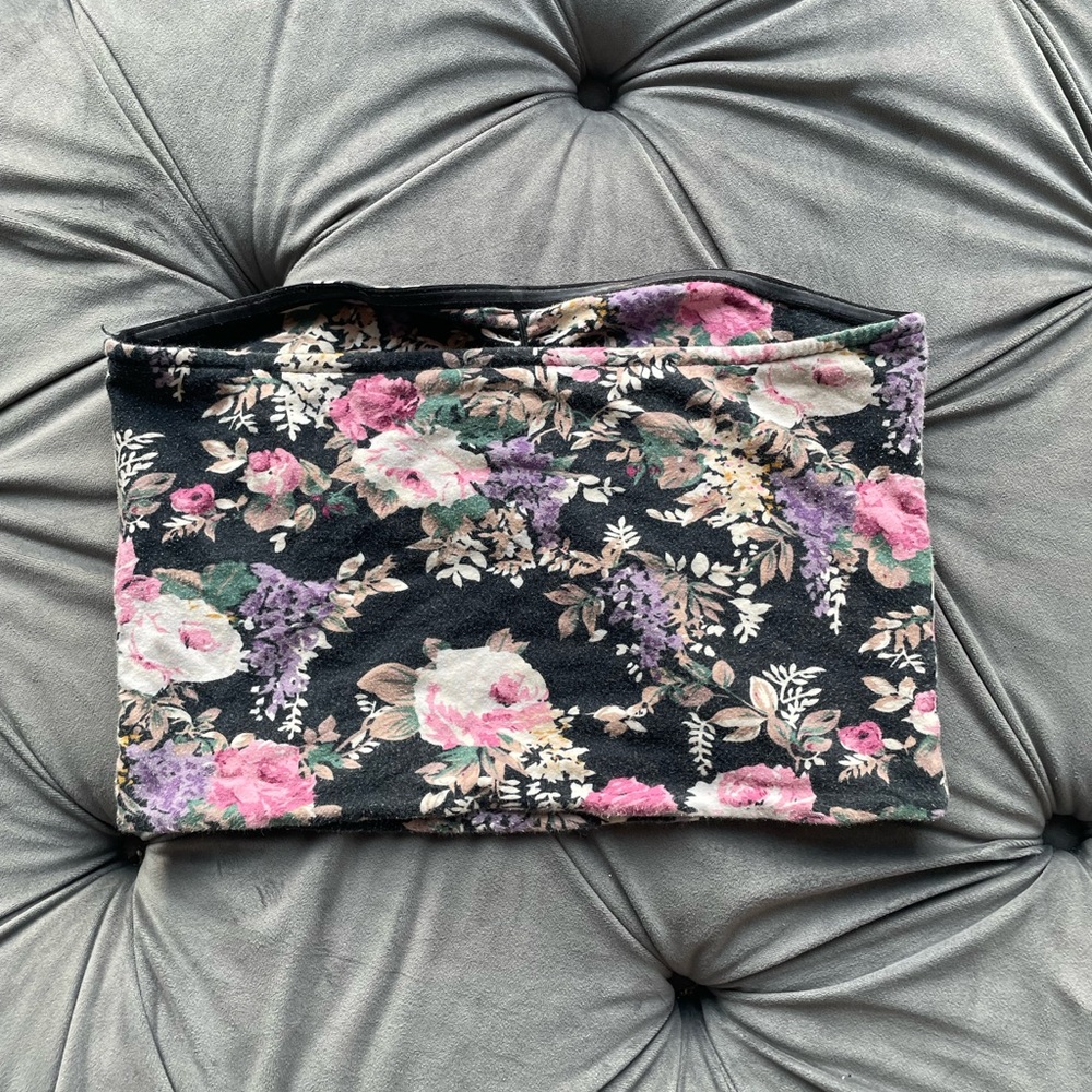 Forever 21 Floral Tube Top - Picture 2 of 4